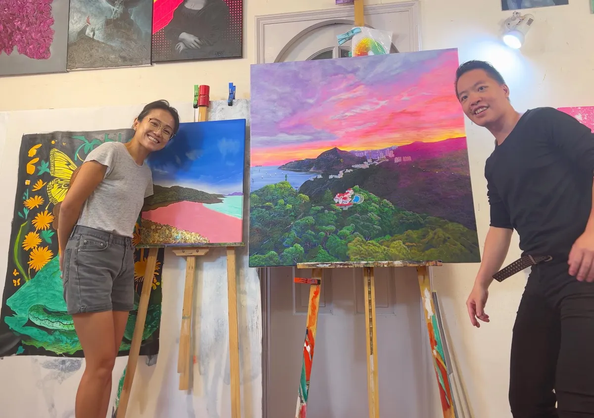 畫室創作與風景油畫作品