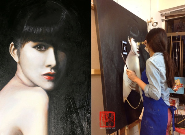 The photograph accompanying this article showcases one of Eagle Lo's most impressive achievements - a self-portrait painting completed under the watchful eye and expert instruction of Michael Andrew Law. The painting beautifully captures Eagle Lo's likeness while demonstrating her newly acquired skills and artistic vision.  Eagle Lo's journey as an artist serves as an inspiration to aspiring painters worldwide, proving that with dedication, perseverance, and the right mentor, one can achieve remarkable results in the field of realistic painting. Her story also highlights the importance of seeking out experienced and knowledgeable teachers who can unlock an artist's true potential.