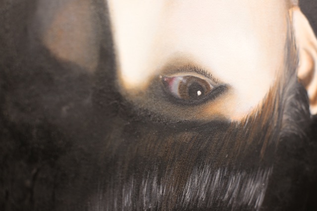 超寫實自畫像油畫作品 Self Portrait Oil Painting on canvas by Eagle Lo