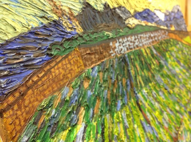 Bobo 臨摹Van Gogh 的厚塗油畫作品