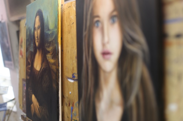 Oil Painting by Lindy at Michael Andrew Law's workshop