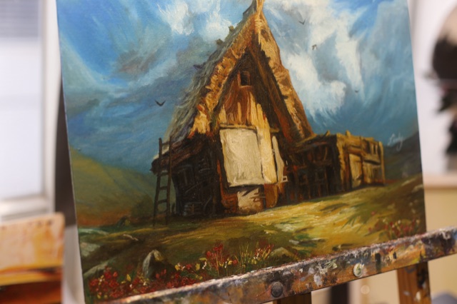 Oil Painting by Lindy at Michael Andrew Law's workshop
