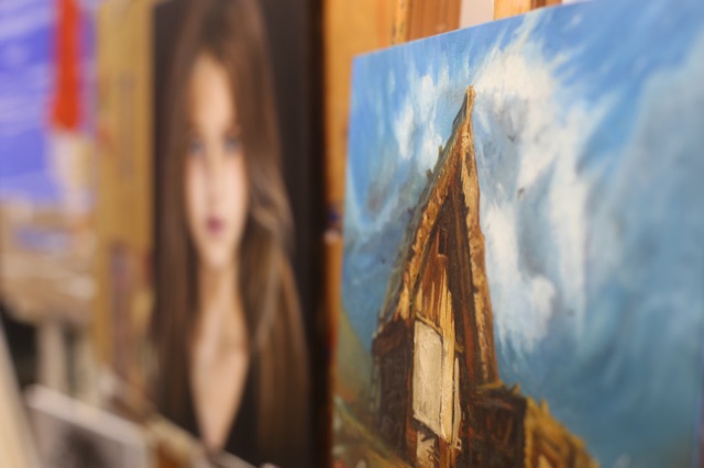 Oil Painting by Lindy at Michael Andrew Law's workshop